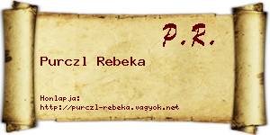 Purczl Rebeka névjegykártya